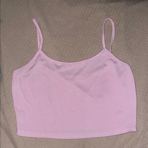 Pink Women's Spaghetti Strap Crop Top